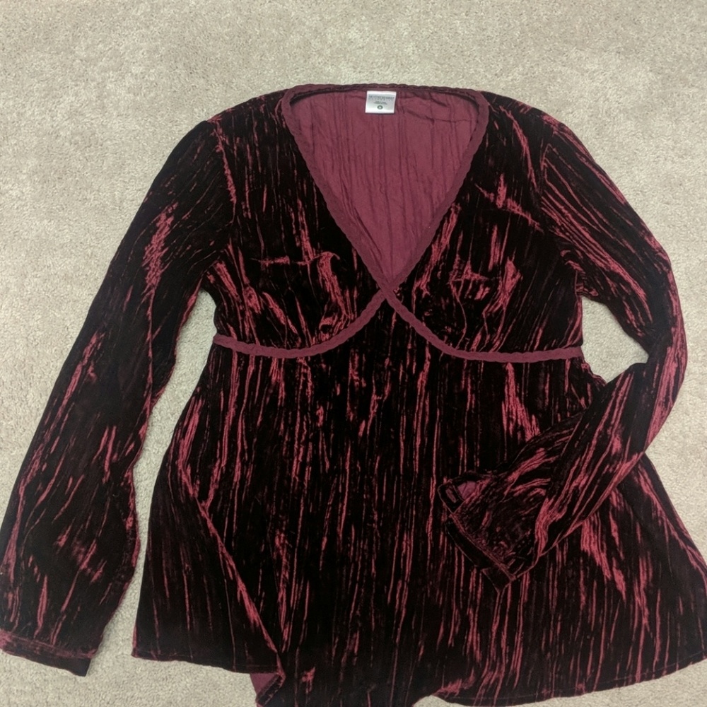 Motherhood Maternity Velvet Blouse